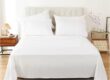 Wrinkle-free best-selling hotel bedding set with flat sheet, fitted sheet, and pillowcases