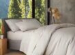 Soft, breathable, luxury down-filled hotel bedding set in elegant white
