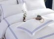 Personalized hotel bedding set with printed logo, 5-star comfort and elegant design