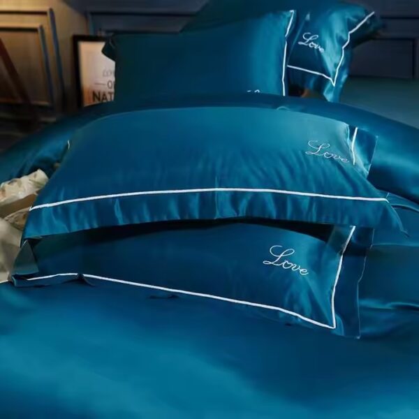 Elegant embroidered pillow and ultra-soft pillowcase for luxury hotels (1) Luxury embroidered ultra-soft pillow and pillowcase set for hotel linen