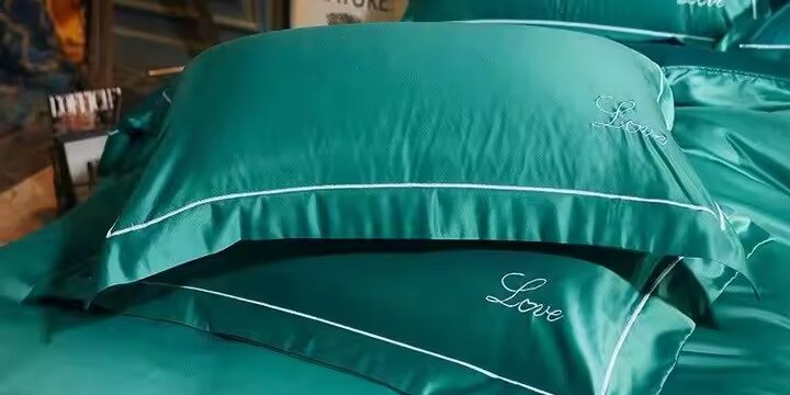 Luxury embroidered ultra-soft pillow and pillowcase set for hotel linen