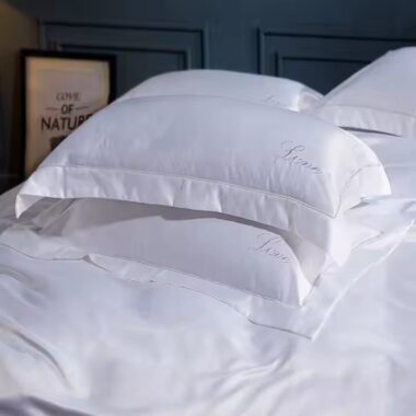 Luxury embroidered ultra-soft pillow and pillowcase set for hotel linen