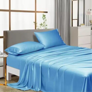 Factory direct white hotel bedding set with fitted sheet, flat sheet, and pillowcases