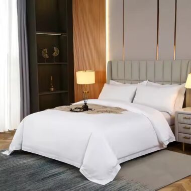 Premium 100% Cotton Hotel Bedding Set with White Duvet and Pillowcases