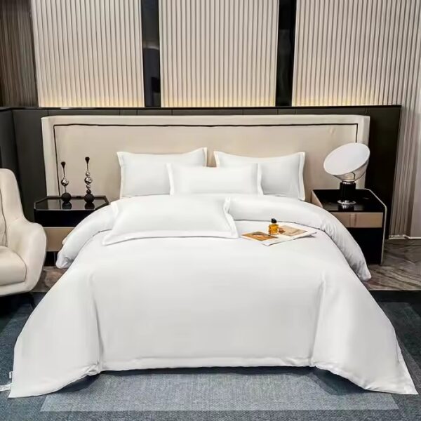 Premium 100% Cotton Hotel Bedding Set with White Duvet and Pillowcases
