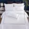 Luxury 100% cotton embroidered hotel bedding set with down filling for high-end hospitality