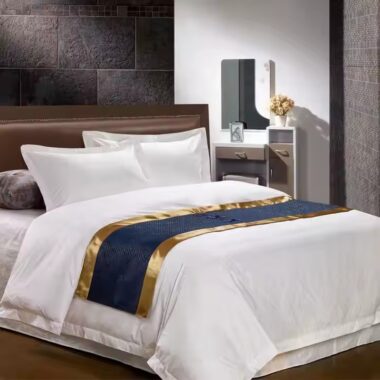 High-quality silky soft luxury hotel bedding set in a 5-star guest room