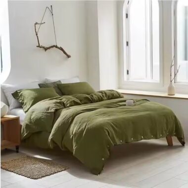 100% Washed Cotton Hotel Duvet and Cover Set – Ultra Soft and Breathable
