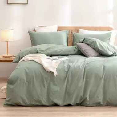 100% Washed Cotton Hotel Duvet and Cover Set – Ultra Soft and Breathable