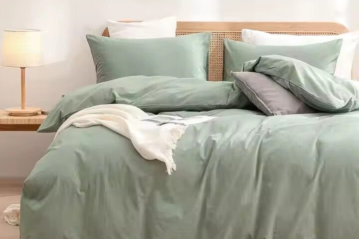 100% Washed Cotton Hotel Duvet and Cover Set – Ultra Soft and Breathable