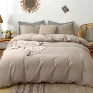 100% Washed Cotton Hotel Duvet and Cover Set – Ultra Soft and Breathable