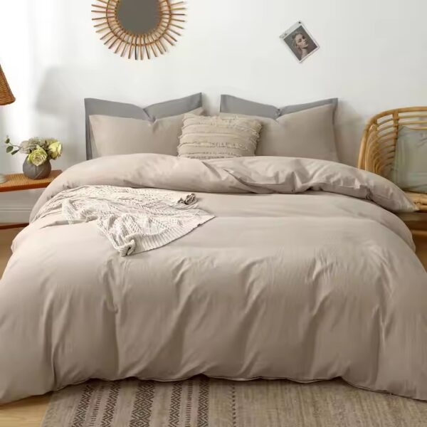 100% Washed Cotton Hotel Duvet and Cover Set – Ultra Soft and Breathable