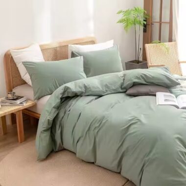 100% Washed Cotton Hotel Duvet and Cover Set – Ultra Soft and Breathable