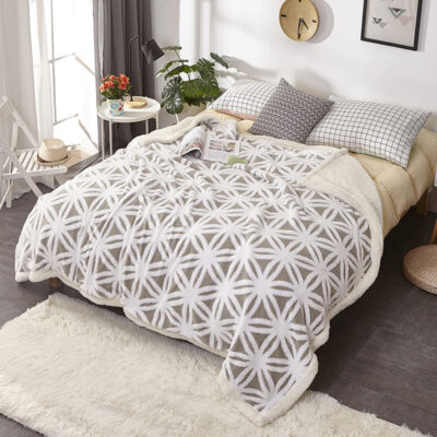 Soft hotel blanket with warm fabric and custom size options