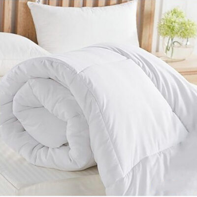 Luxury hotel comforter with soft filling and durable fabric