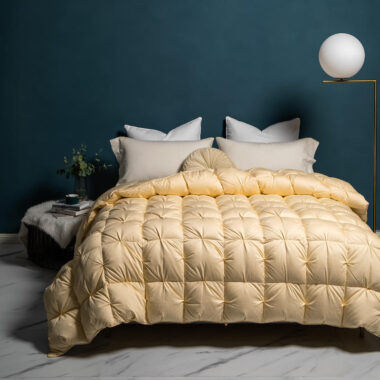 Fluffy warm winter hotel duvet with high loft and comfort