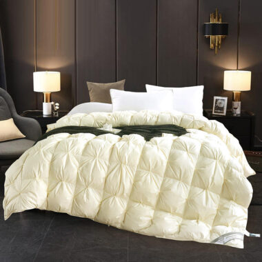 Fluffy warm winter hotel duvet with high loft and comfort