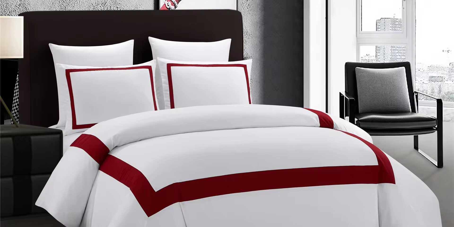 Five-star luxury hotel bedding set with premium soft fabric