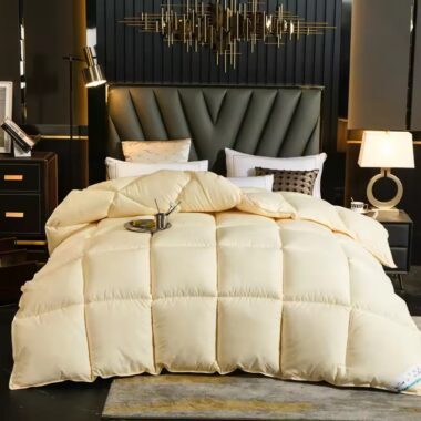 Luxury goose down hotel duvet with soft high loft filling