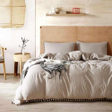 Luxury Nordic style duvet cover with modern minimalist design
