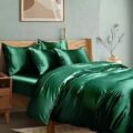 Oversized satin hotel bedding set with smooth luxury finish