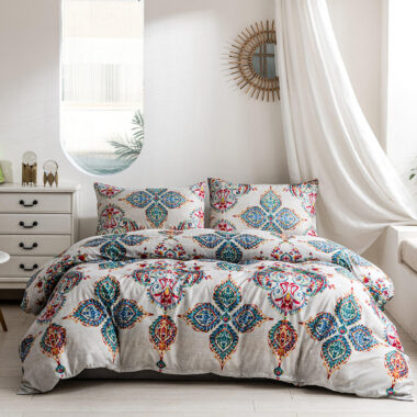 Printed oversized luxury duvet cover with soft premium fabric