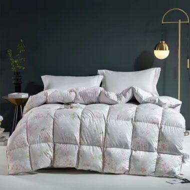 Soft breathable oversized hotel duvet with lightweight loft