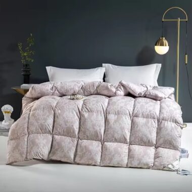 Soft breathable oversized hotel duvet with lightweight loft