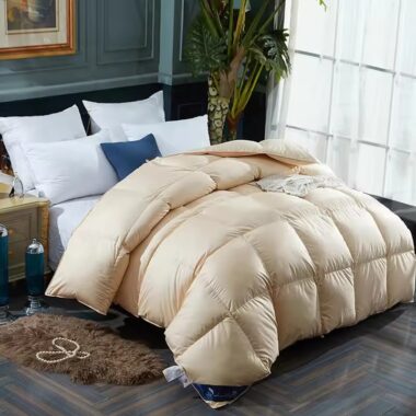 Thick winter hotel duvet with warm insulating loft