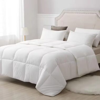 Thick winter hotel duvet with warm insulating loft