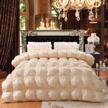 Large warm winter hotel duvet with thick insulated filling